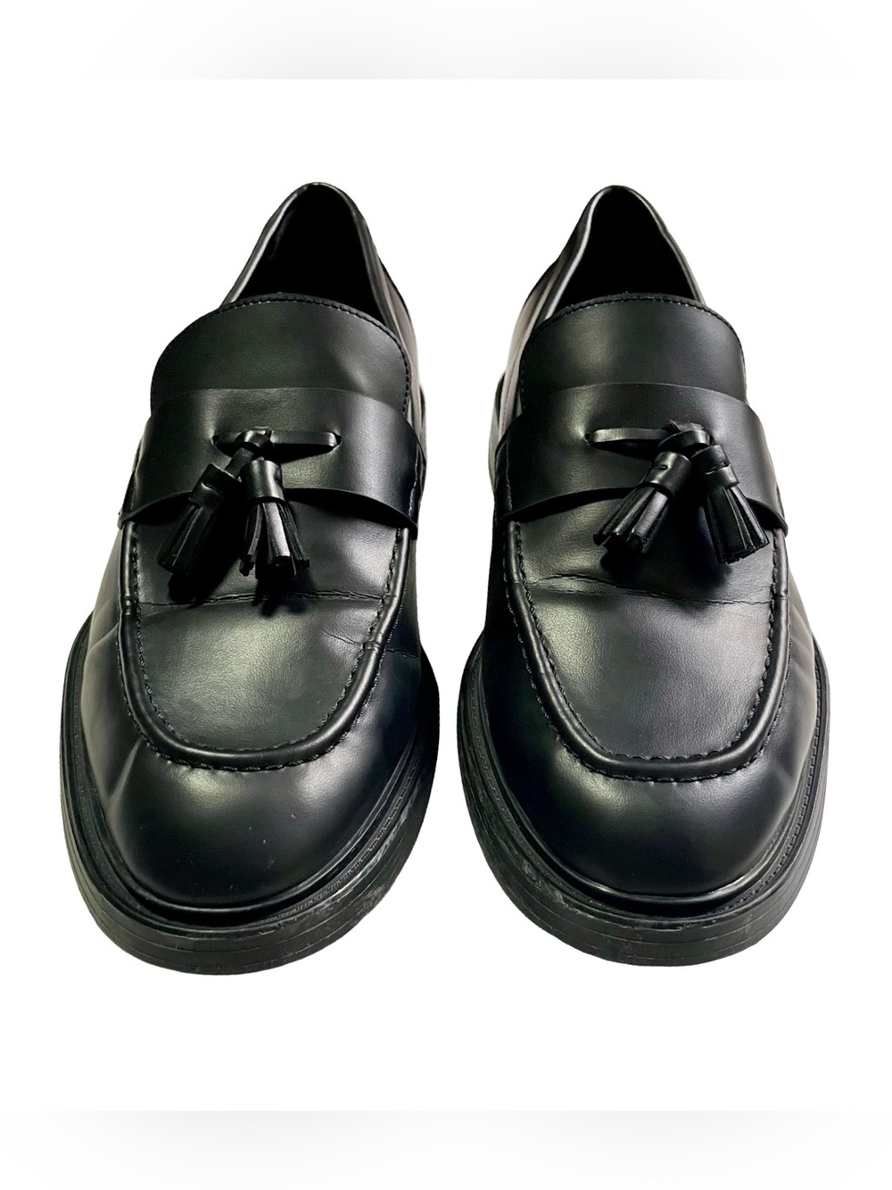 Zara Classic Black Men’s Tassel Loafers Size EU 44/US 10.5 - Picture 6 of 8